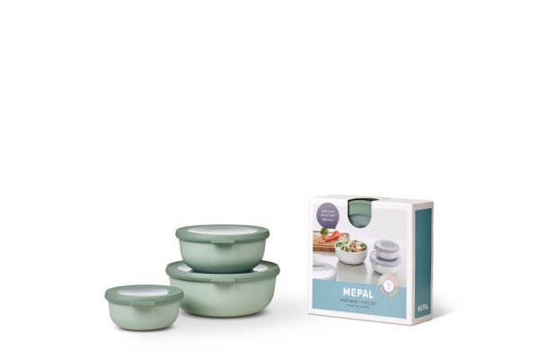 Mepal Cirqula Multi Bowl Nordic Sage Multischüssel 3er-Set 350+750+1250 ml