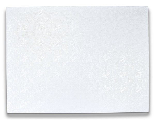 Städter Kuchenplatte Pappe Aluminiumkaschiert Rechteck Weiß 40x30 cm