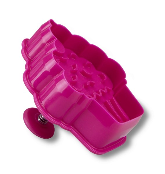 Staedter Kunststoff Präge-Ausstecher Muffin pink 6 cm