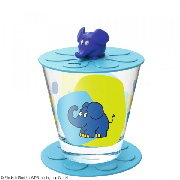 Leonardo Maus & Co Kinder-Trink-Set 3-tlg. blauer Elefant