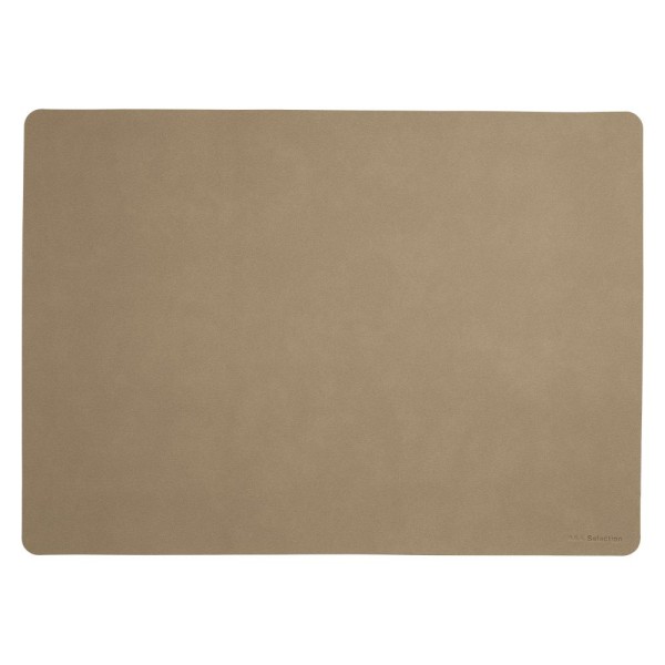 Asa Soft Leather Placer Sandstone Tisch-Set 46x33 cm