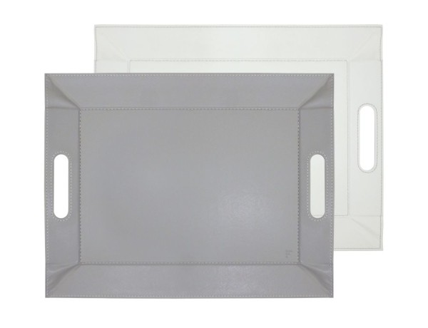 Freeform Duo Wende-Tablett 45x35 cm Grau / Weiß