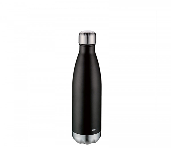 Cilio Elegante Isolier-Trinkflasche 500 ml schwarz matt