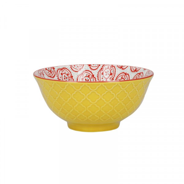 KitchenCraft Stoneware Bowl 15,7 cm Floral Emboss