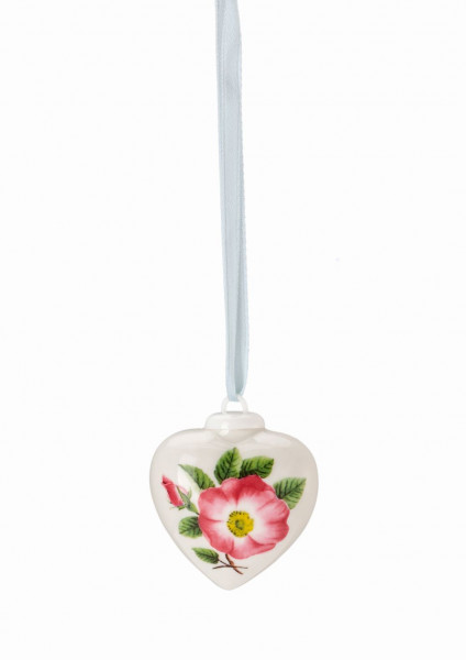 Hutschenreuther Frühlingsgrüsse Heckenrose pink Porzellan-Mini-Herz