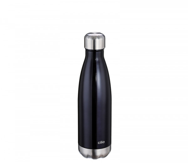 Cilio Elegante Isolier-Trinkflasche 500 ml Schwarz