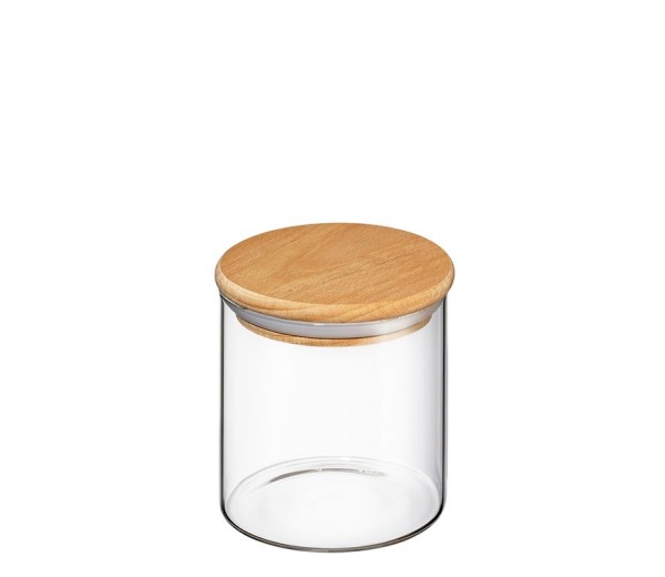 Zassenhaus Vorratsglas mit Holz-Deckel 600 ml