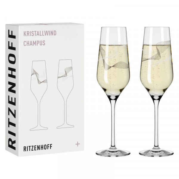 Ritzenhoff Kristallwind Champagnerglas 2er-Set