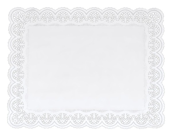 Städter Papier Weiß Tortenspoitze für Buchtorte 4er-Set 46x36 cm