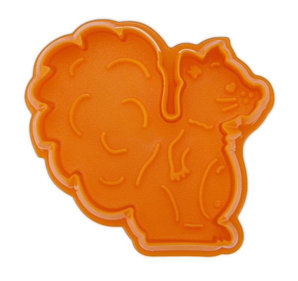 Städter Präge-Ausstecher Kunststoff Eichhörnchen orange 6,5 cm mit Auswerfer