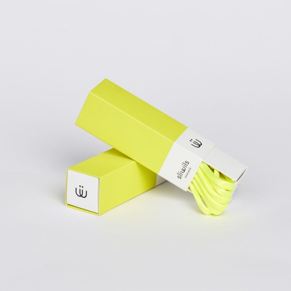 Sliwils Schuhbändel 120 cm Neon Yellow
