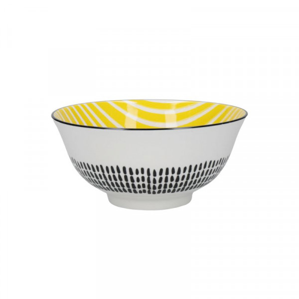 KitchenCraft Stoneware Bowl 15,7 cm Dot and Stripe